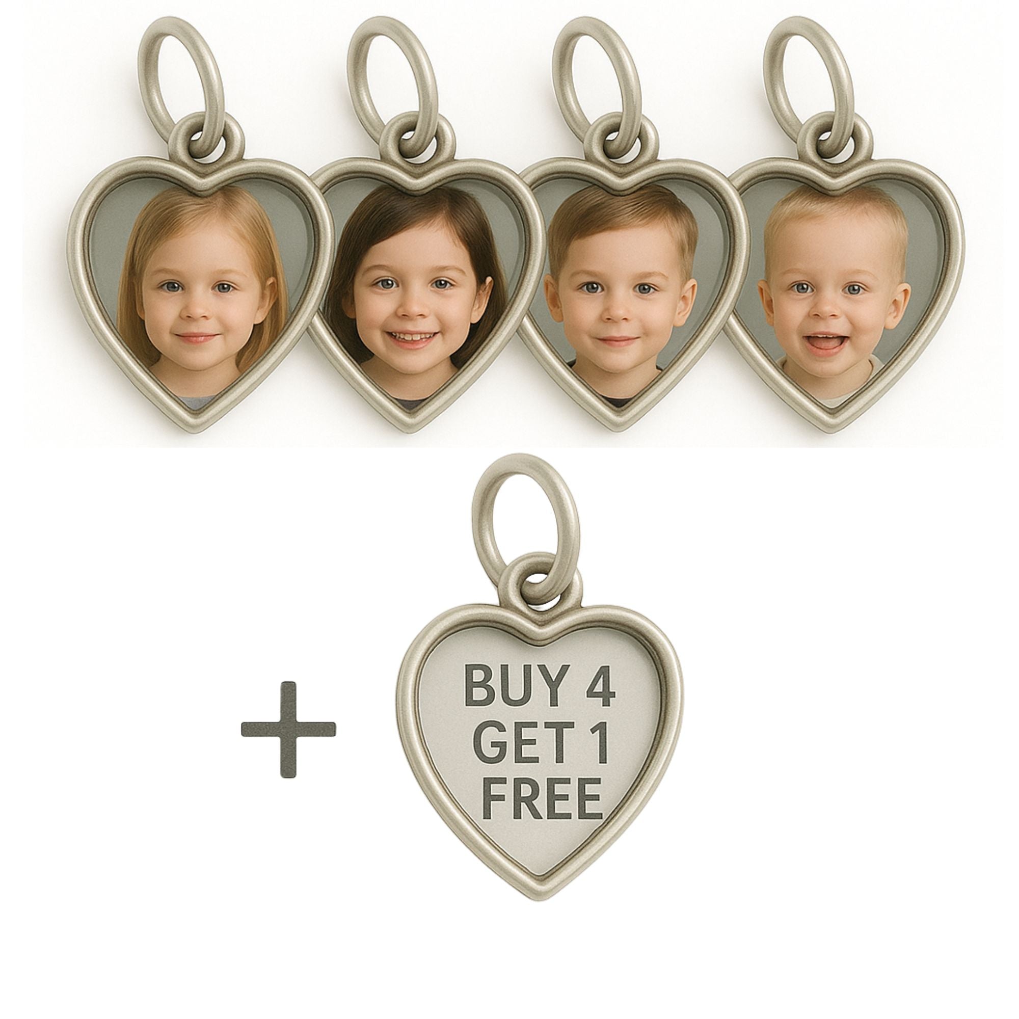 Custom Heart-Shaped Photo Charm With Glass Cabochon – Personalized Keepsake Pendant