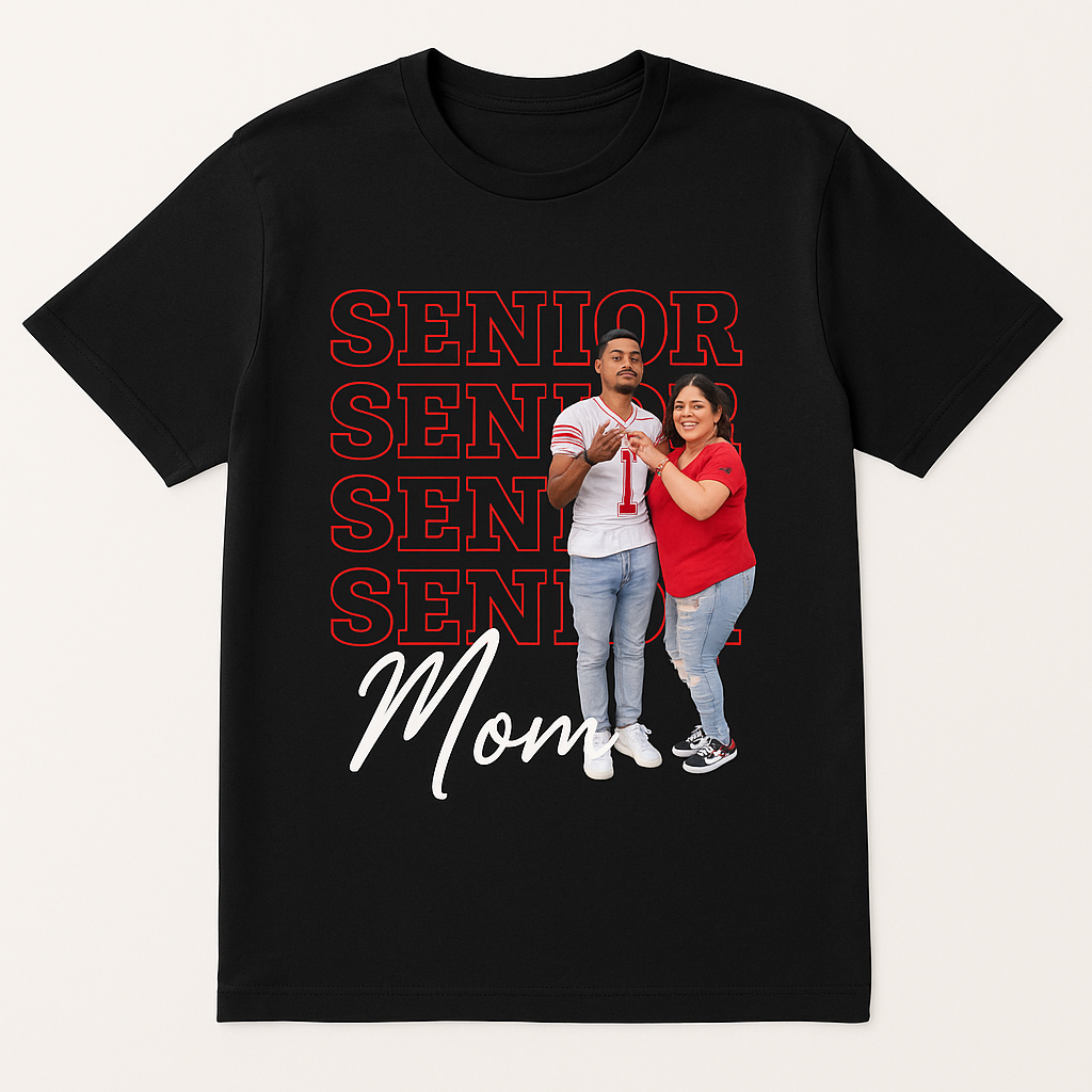 Custom Senior Mom T-Shirt with Photo