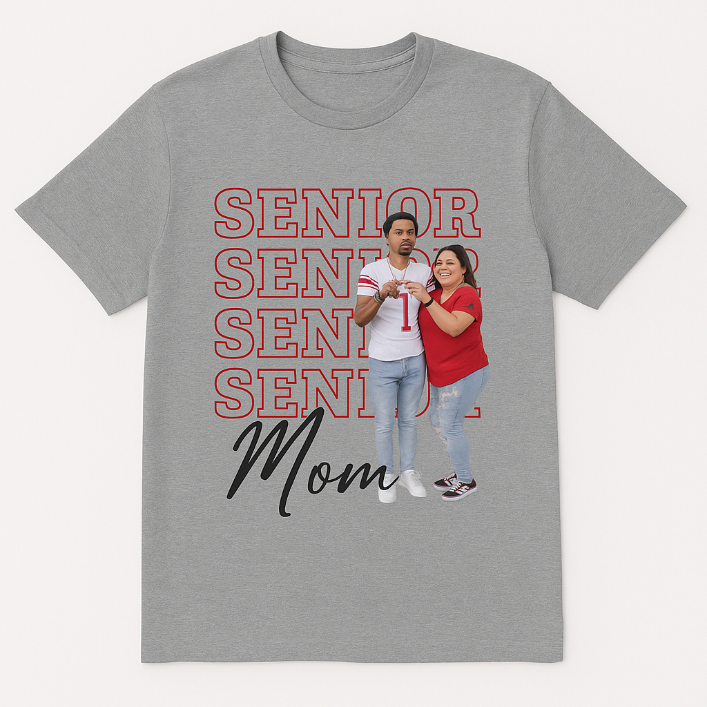 Custom Senior Mom T-Shirt with Photo