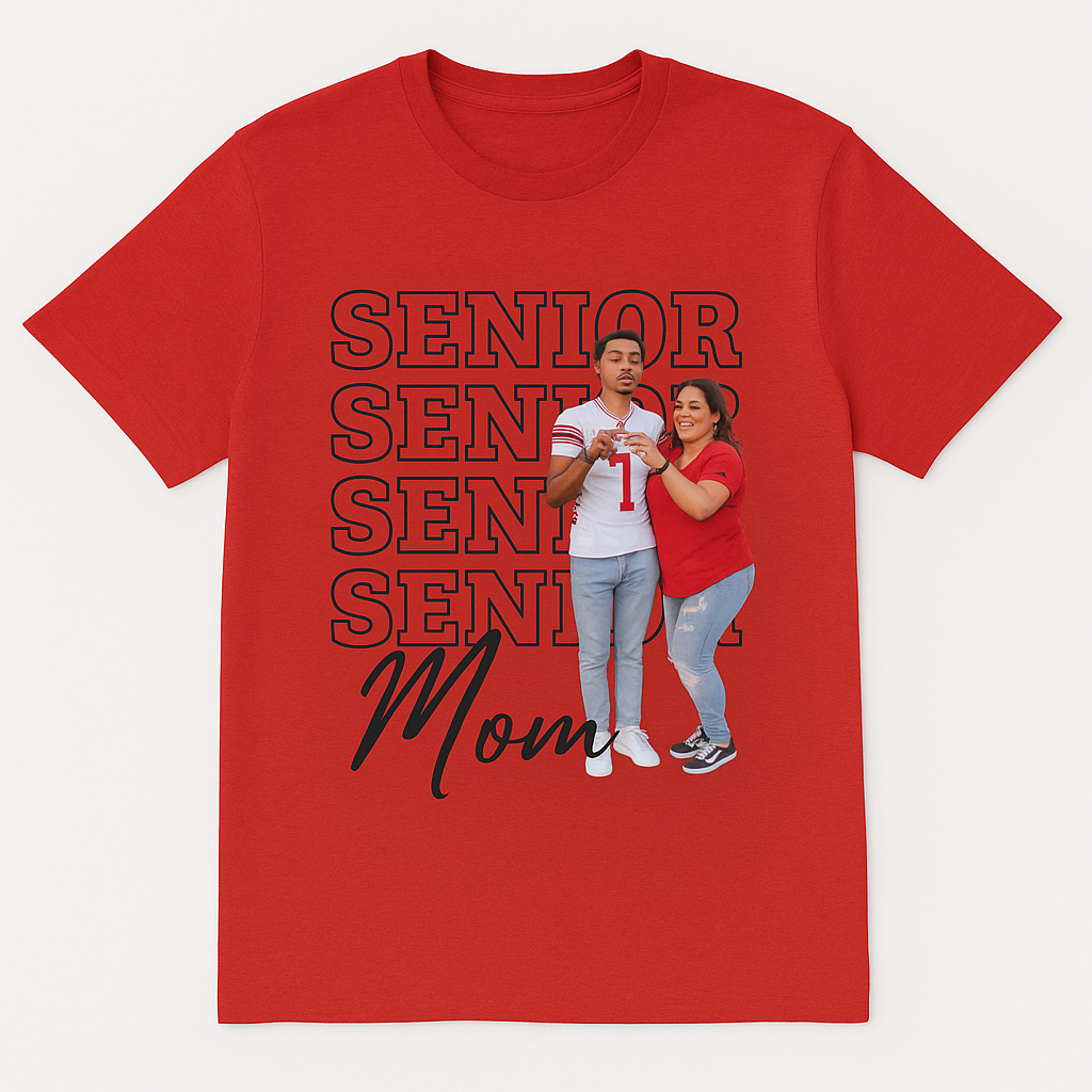 Custom Senior Mom T-Shirt with Photo