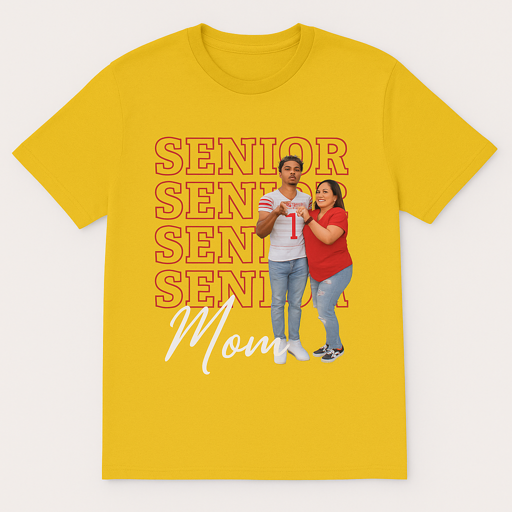 Custom Senior Mom T-Shirt with Photo