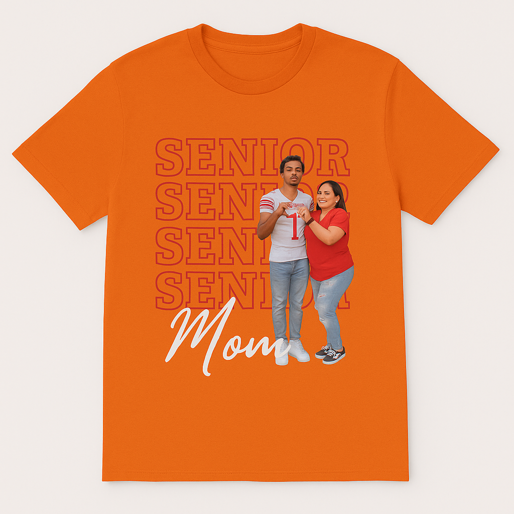 Custom Senior Mom T-Shirt with Photo