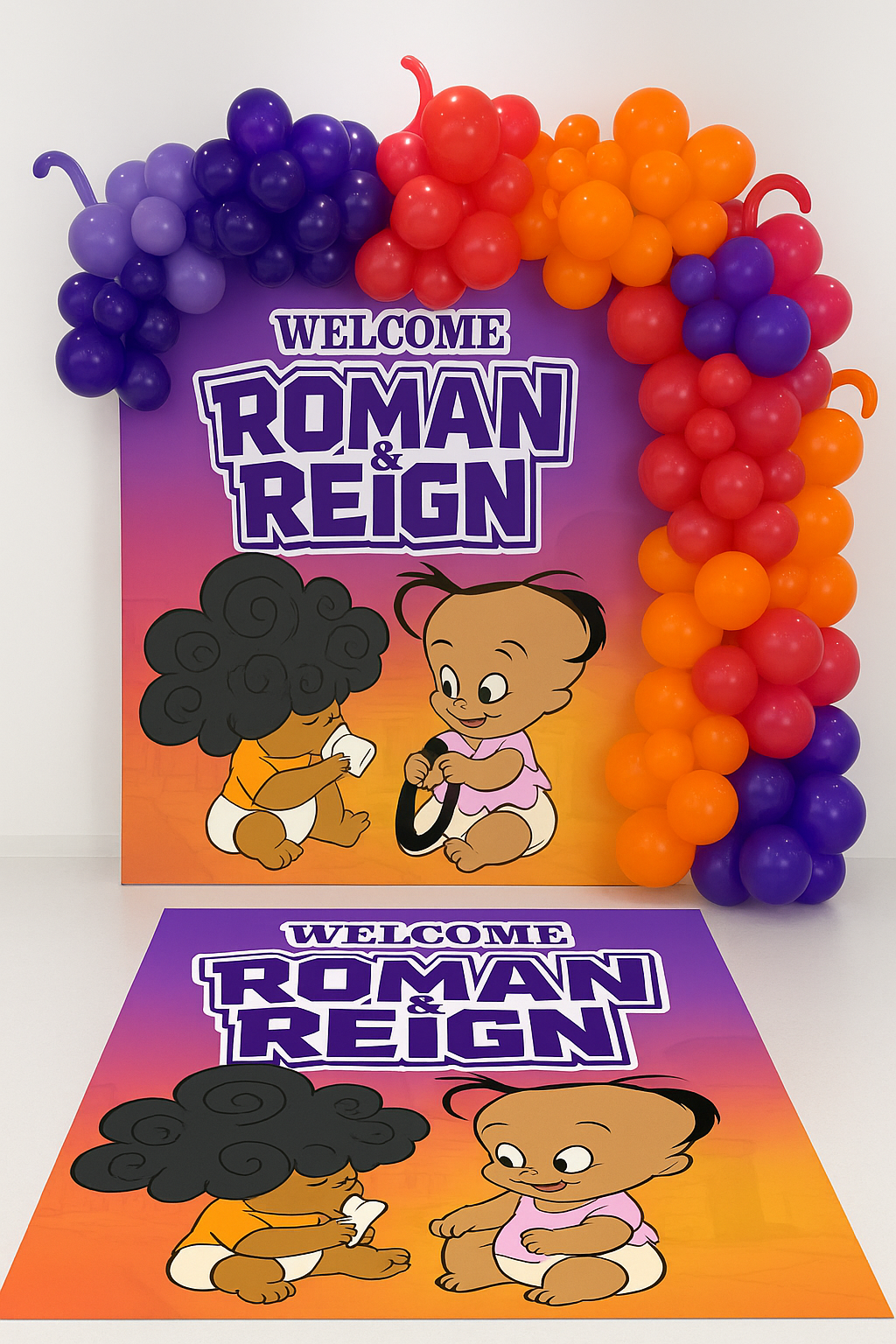 Proud Family Party Decor Bundle – 8x8 Backdrop & Floor Decal Set