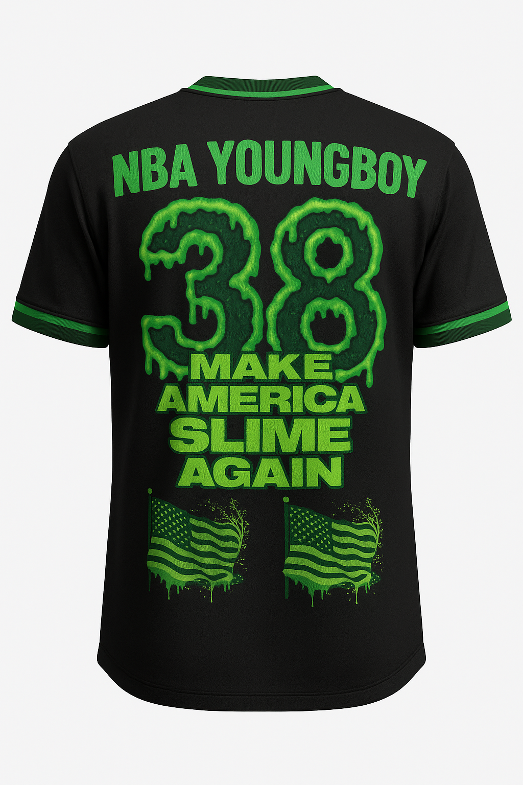 NBA Youngboy Inspired Slime Gangsheet | Make America Slime Again, 38, Slatt, Never Broke Again, Neon Green DTF Designs