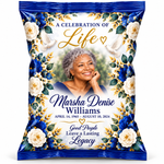 Custom Memorial Chip Bags | Personalized Celebration of Life Favors | Funeral & Repast Snack Bags