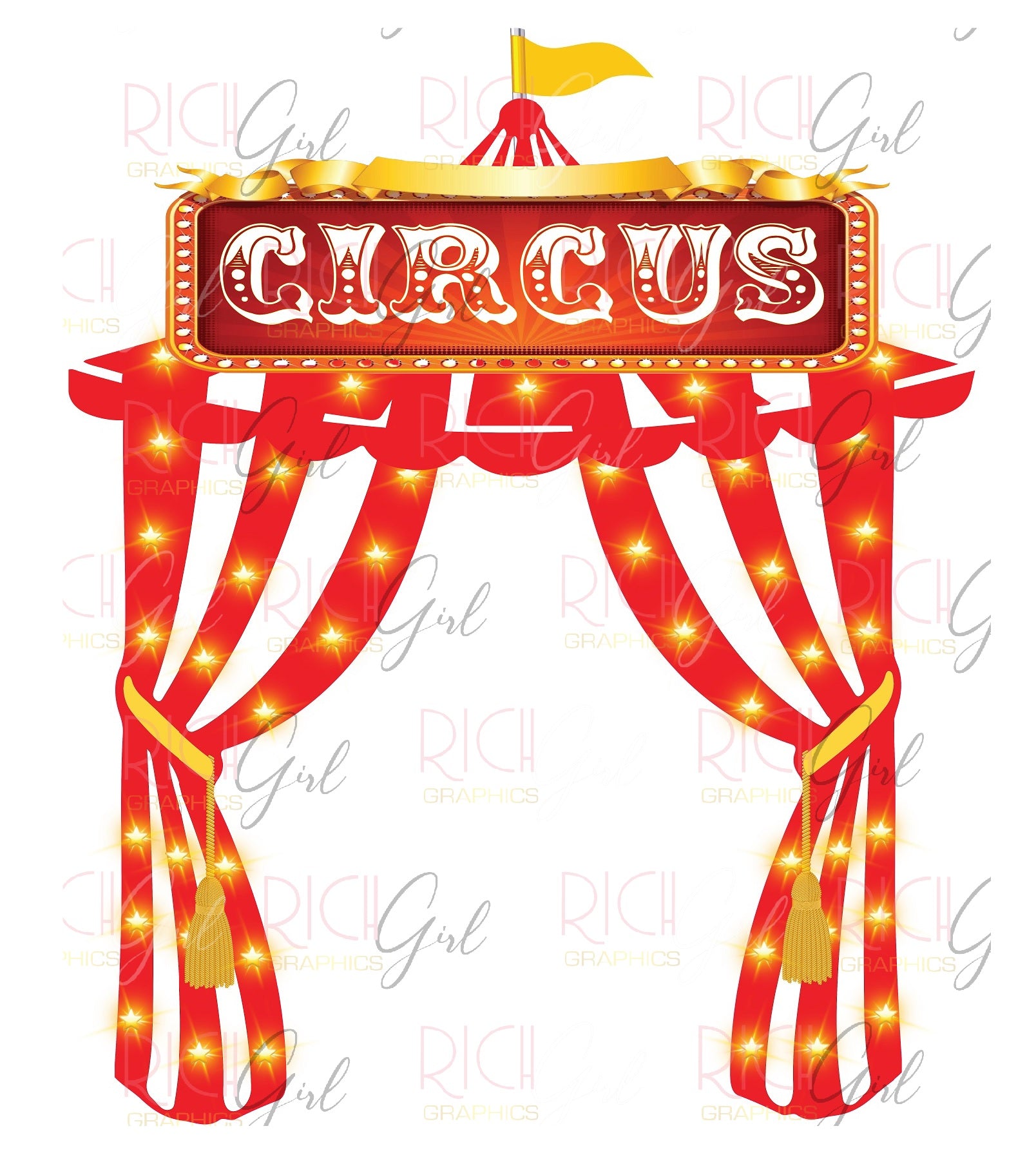 Big Top Circus Tent Party Prop - 11pcs