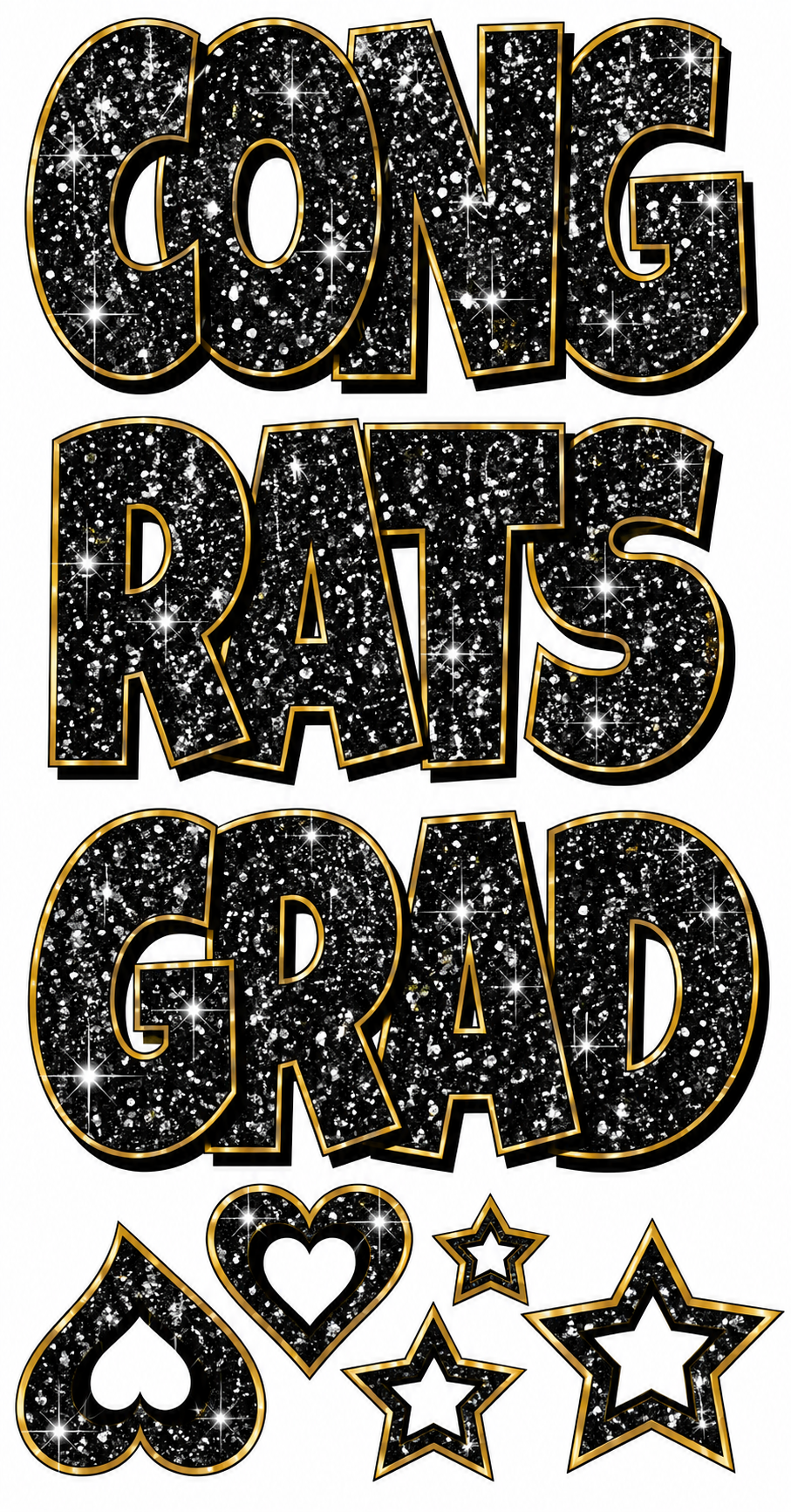 Congrats Grad Yard Card Set | Graduation Lawn Sign Set
