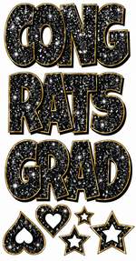 Congrats Grad Yard Card Set | Graduation Lawn Sign Set