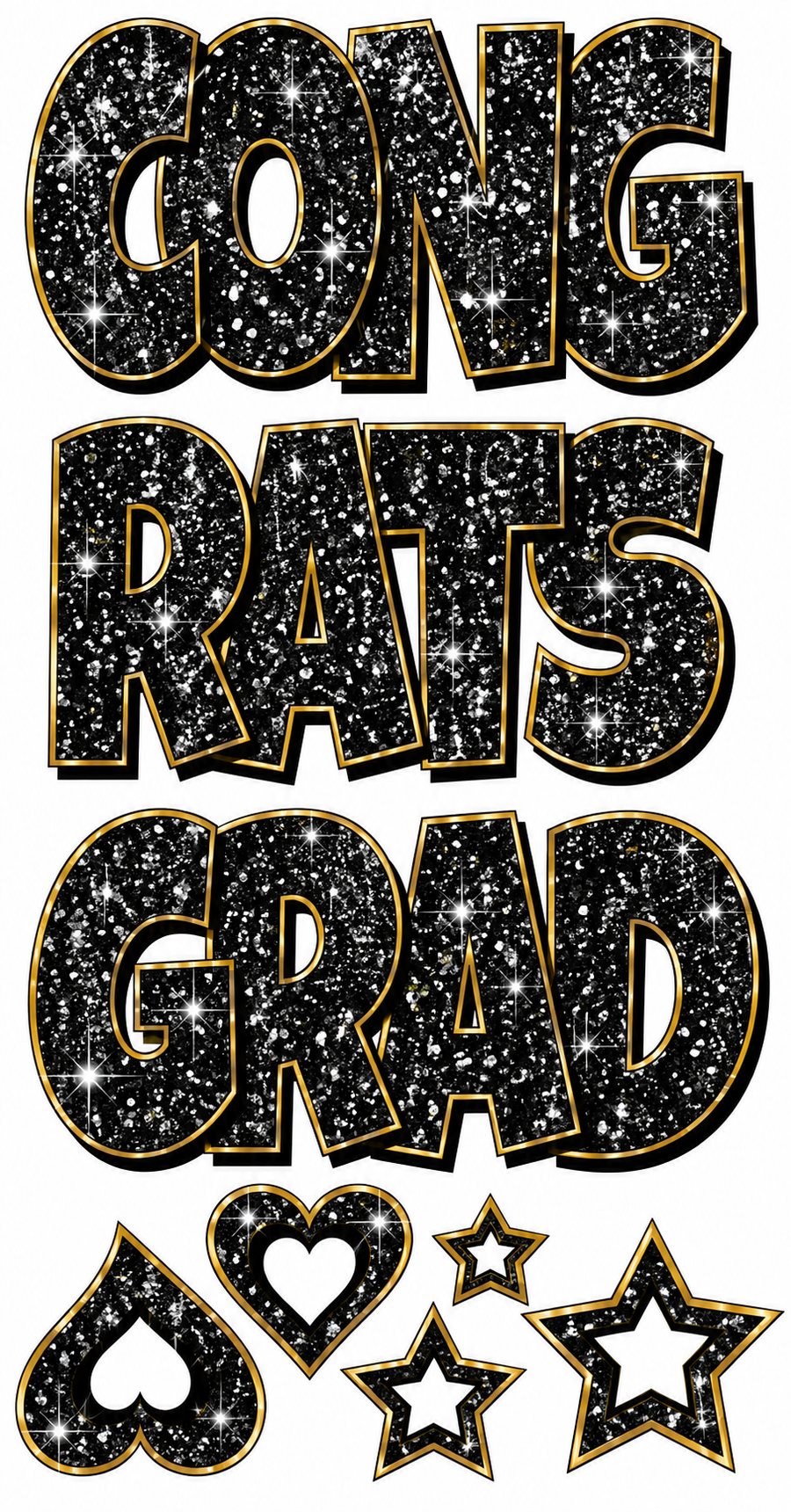 Congrats Grad Yard Card Set | Graduation Lawn Sign Set