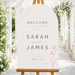 Modern Minimalist Wedding Welcome Sign | Personalized Wedding Welcome Board