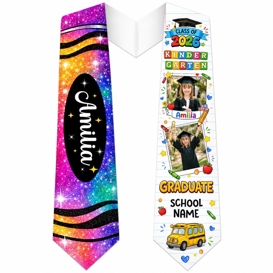 Crayon Delight Graduation Stole | Custom Photo Graduation Stole | Any Grade Level