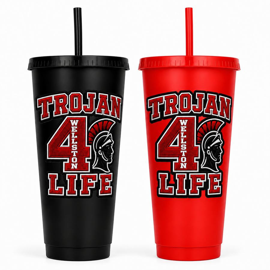 Wellston Trojan 4 Life Personalized Plastic Tumbler – Custom Name & Graduation Year