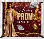Diamond Prom Send-Off Backdrop | Luxury Agate Sparkle Photo Background