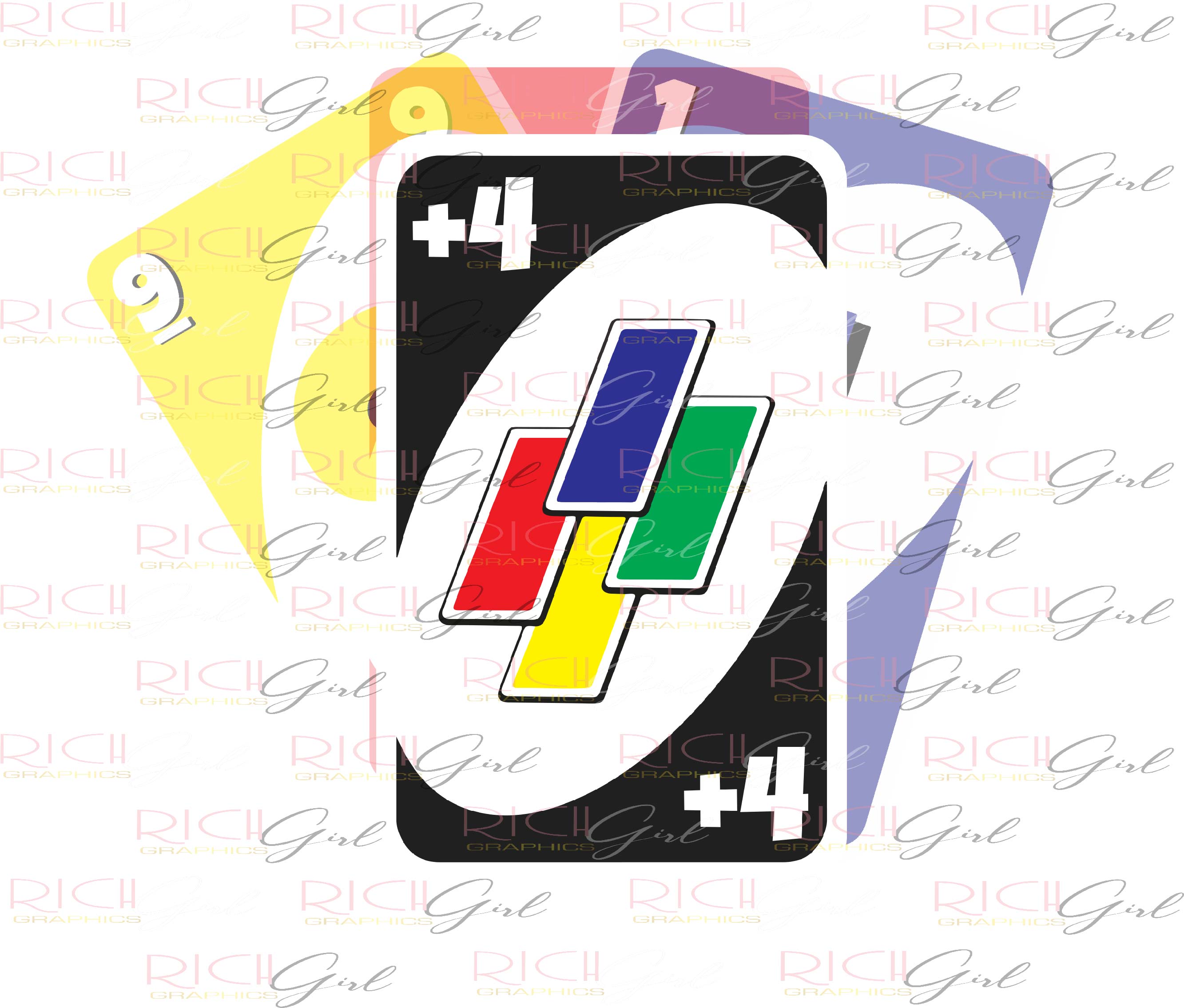 Uno Cutout Props - WILD CARDS