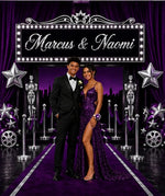 Hollywood Red Carpet Prom Backdrop – Custom Photo, Name & Colors | Prom Send-Off Backdrop