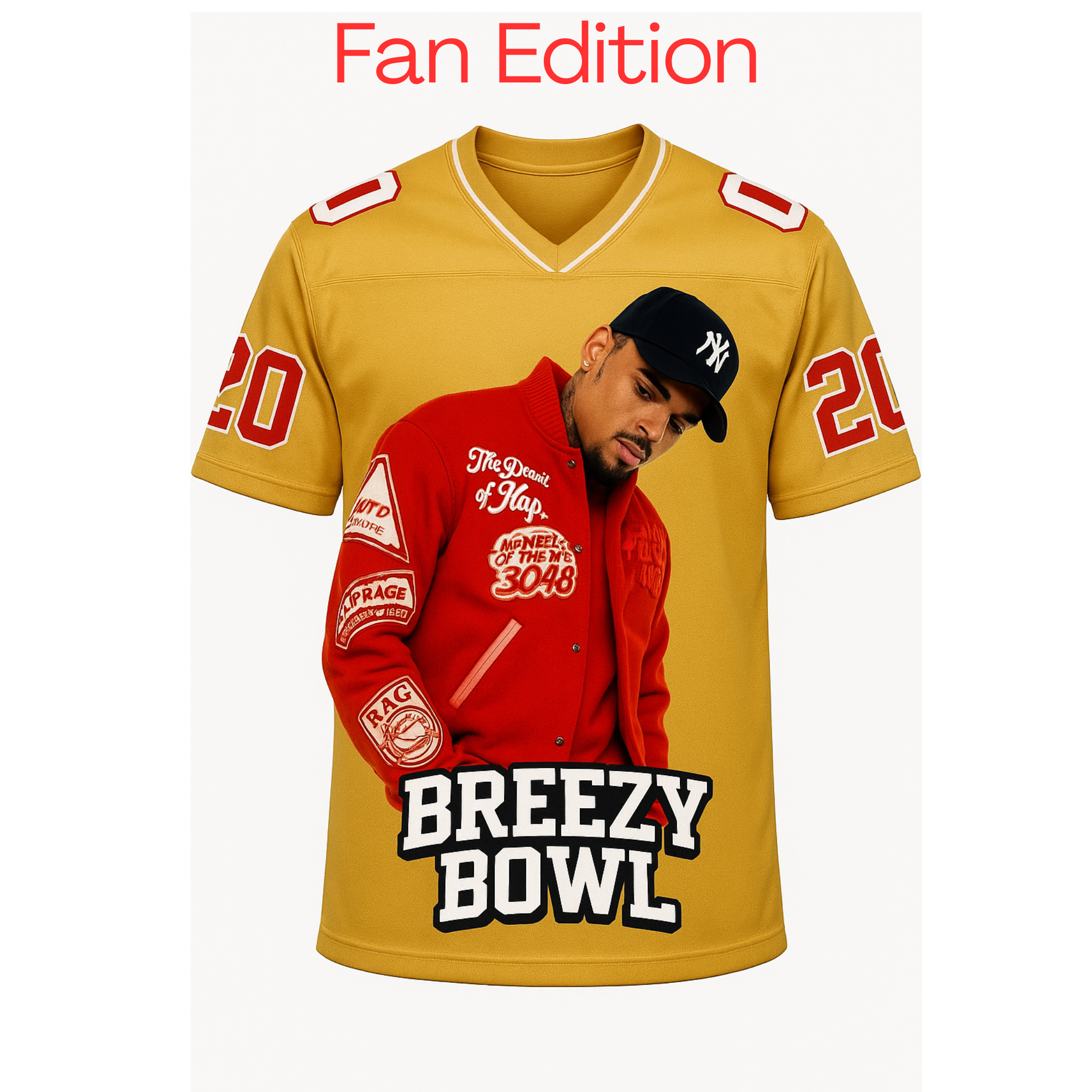 Chris Brown Breezy Bowl Fan Jersey - Your Choice