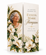 Funeral Program Gate Fold | Custom Obituary Program | 11"x17" | Celebration of Life Program
