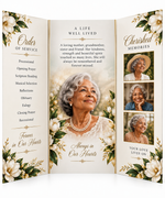 Funeral Program Gate Fold | Custom Obituary Program | 11"x17" | Celebration of Life Program