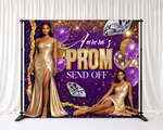 Diamond Prom Send-Off Backdrop | Luxury Agate Sparkle Photo Background