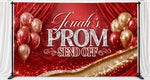 Glam Prom Send-Off Backdrop | Custom Name Prom Backdrop | Luxury Prom Party Background