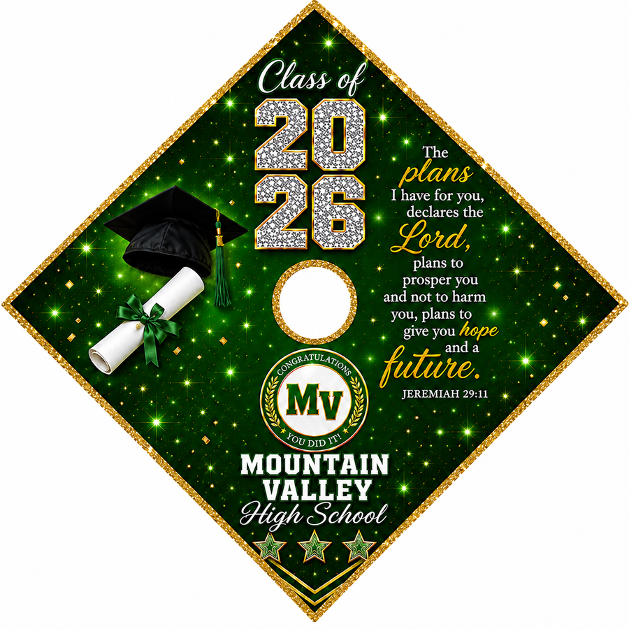 God's Plan Graduation Cap Topper | Custom Colors Available