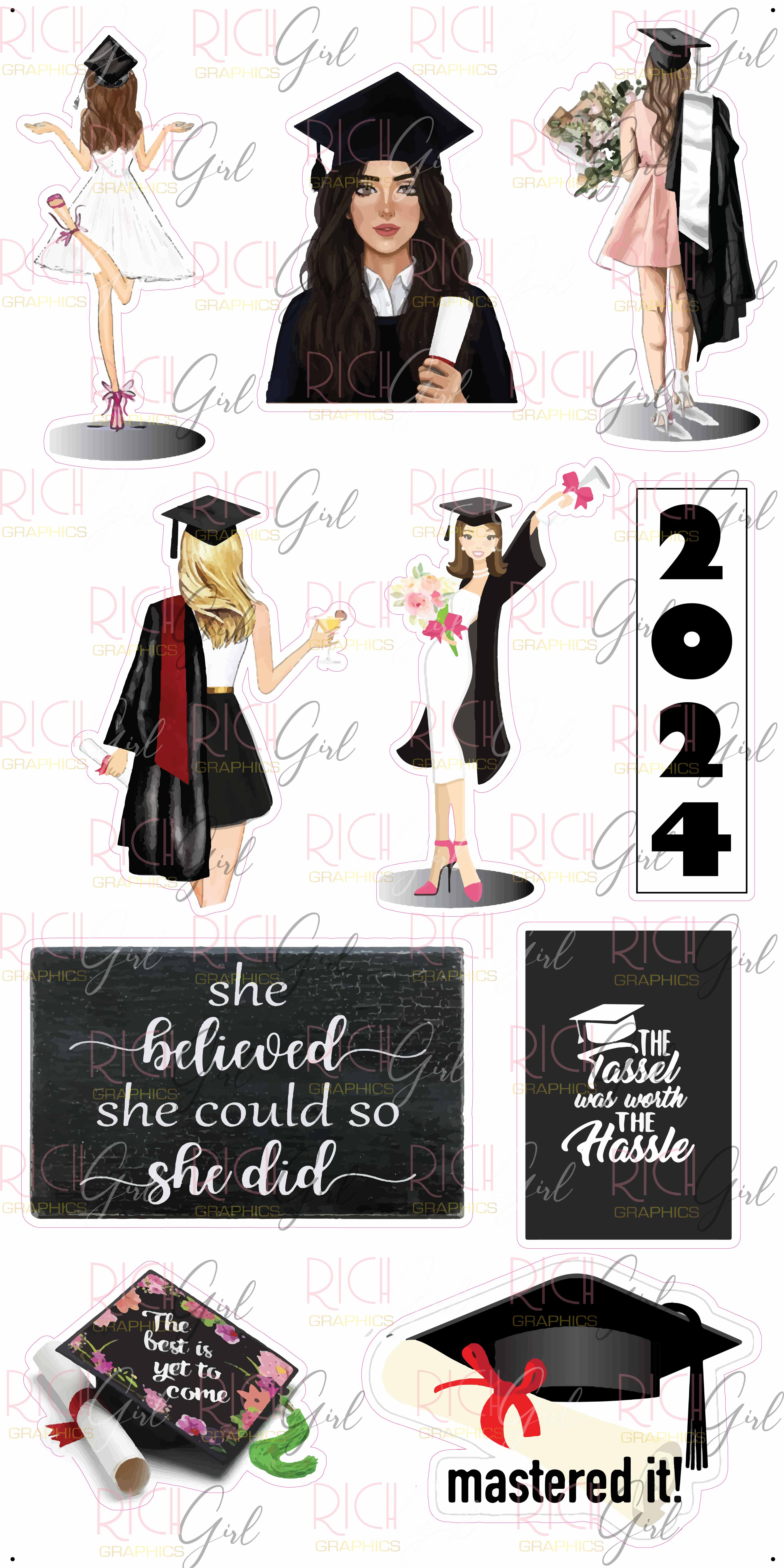 Grad Girl Magic Light Skintone Yard Card