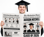 Graduation Newspaper – Personalized Graduation Announcement & Photo Prop