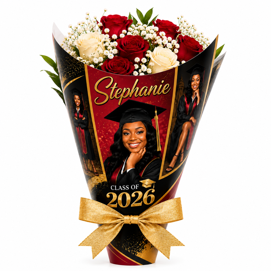 Custom Graduation Bouquet Holder | Personalized Graduation Keepsake Gift 💐🎓