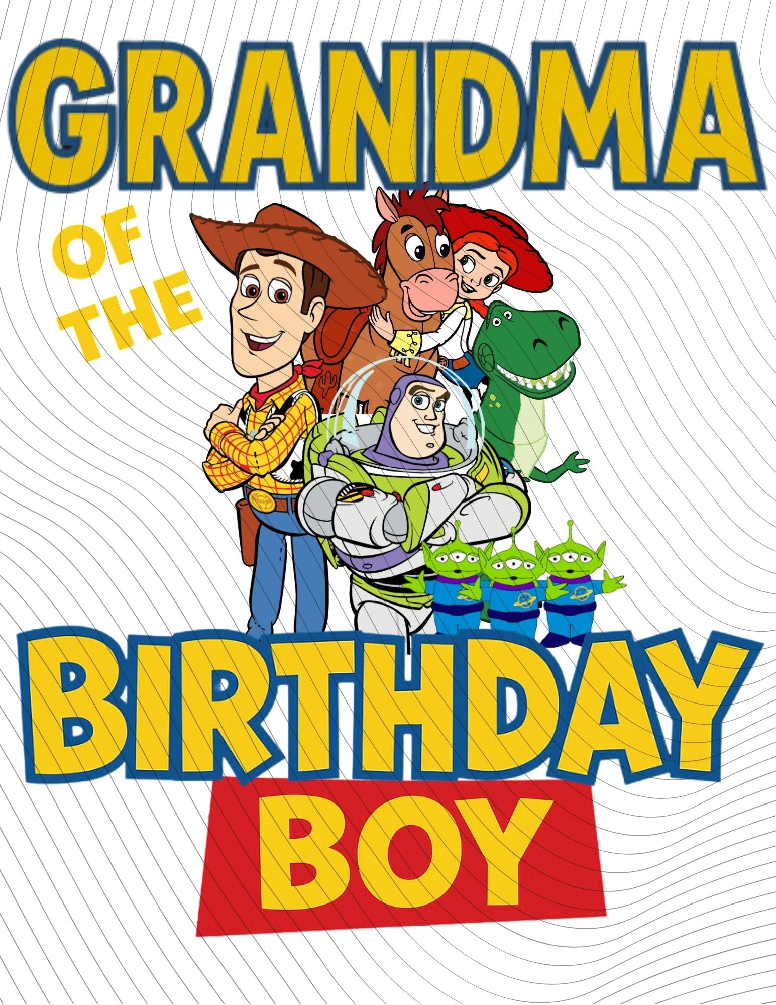 Woody and Friends Birthday Crew Shirt – Mommy, Daddy, Brother, Sister, Aunt, Uncle, Grandma, Grandpa | Printed DTF Transfer or Digital Download