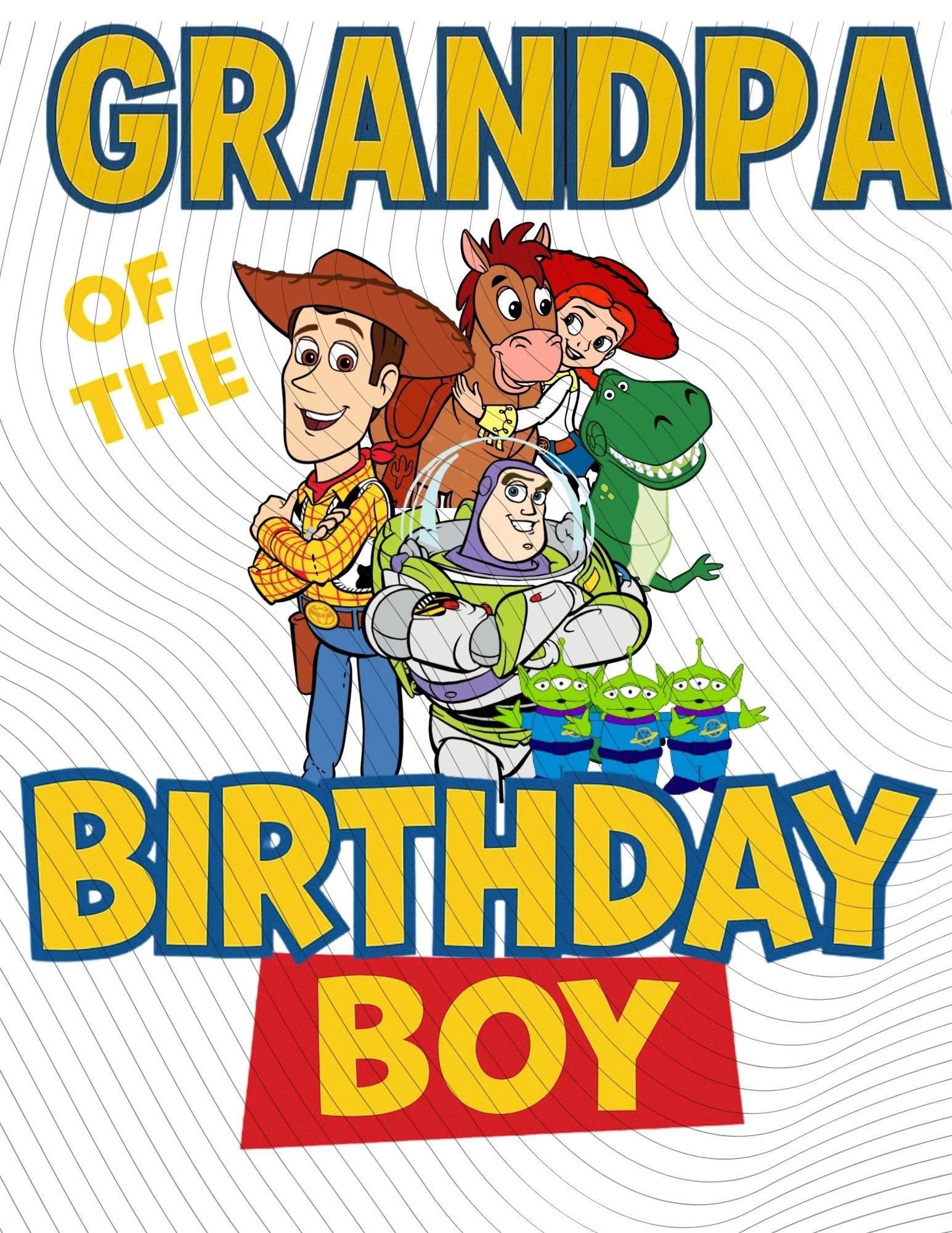 Woody and Friends Birthday Crew Shirt – Mommy, Daddy, Brother, Sister, Aunt, Uncle, Grandma, Grandpa | Printed DTF Transfer or Digital Download