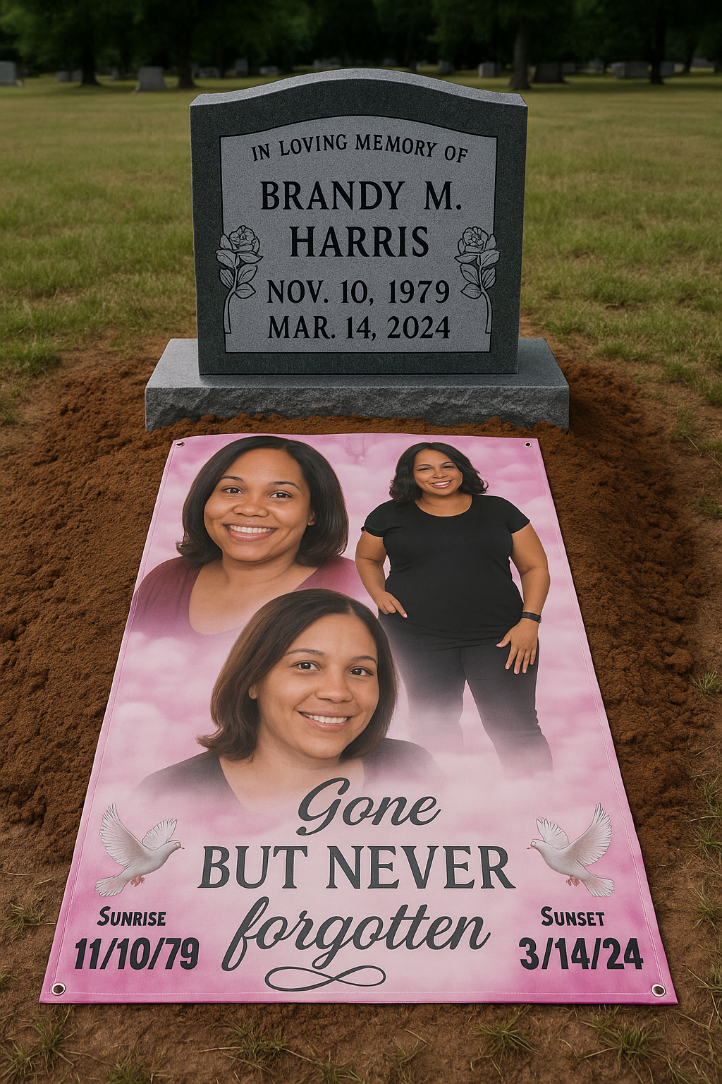 Memorial Grave Blanket – Fully Personalized Photo Tribute