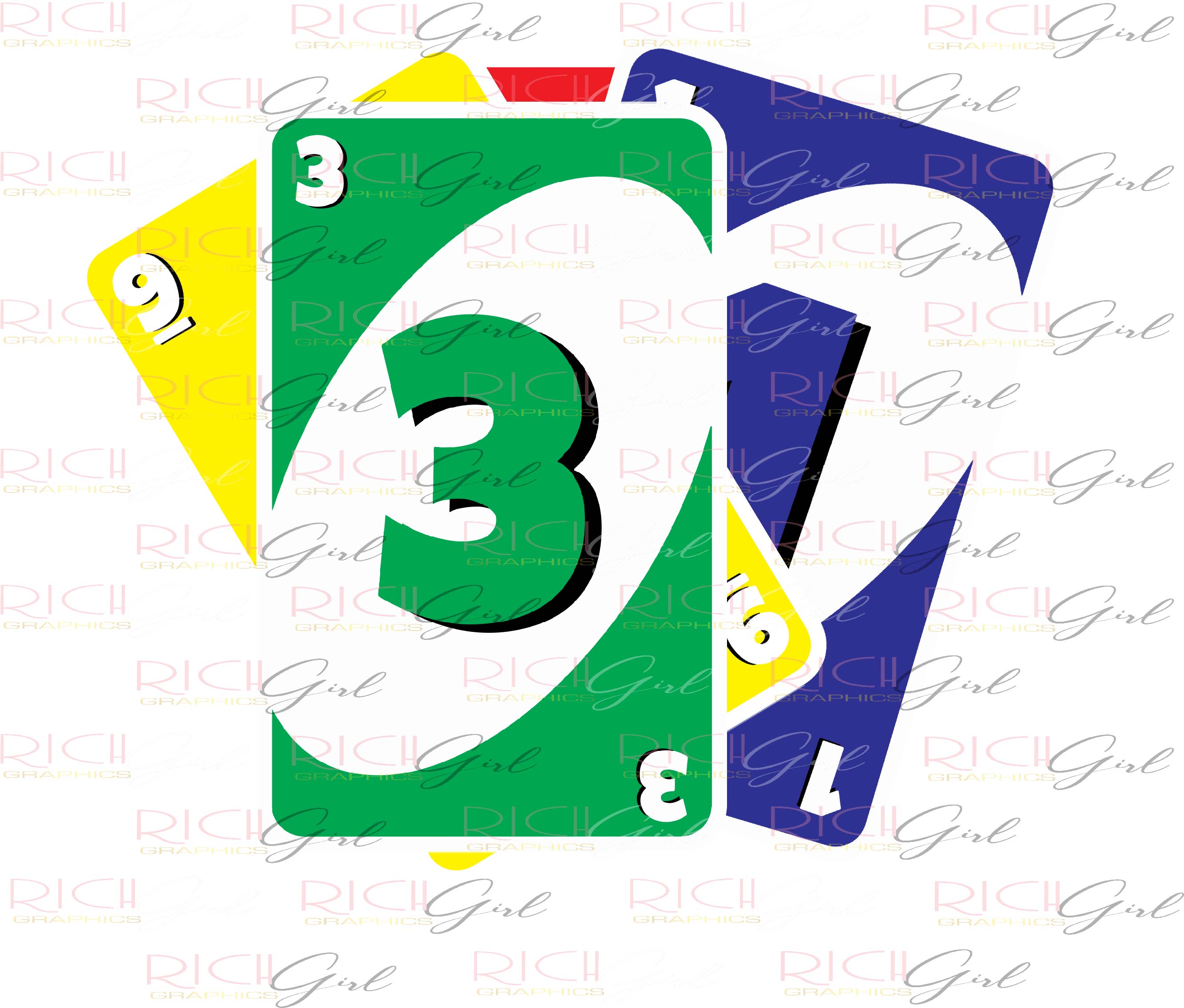 Uno Cutout Props - GREEN CARDS