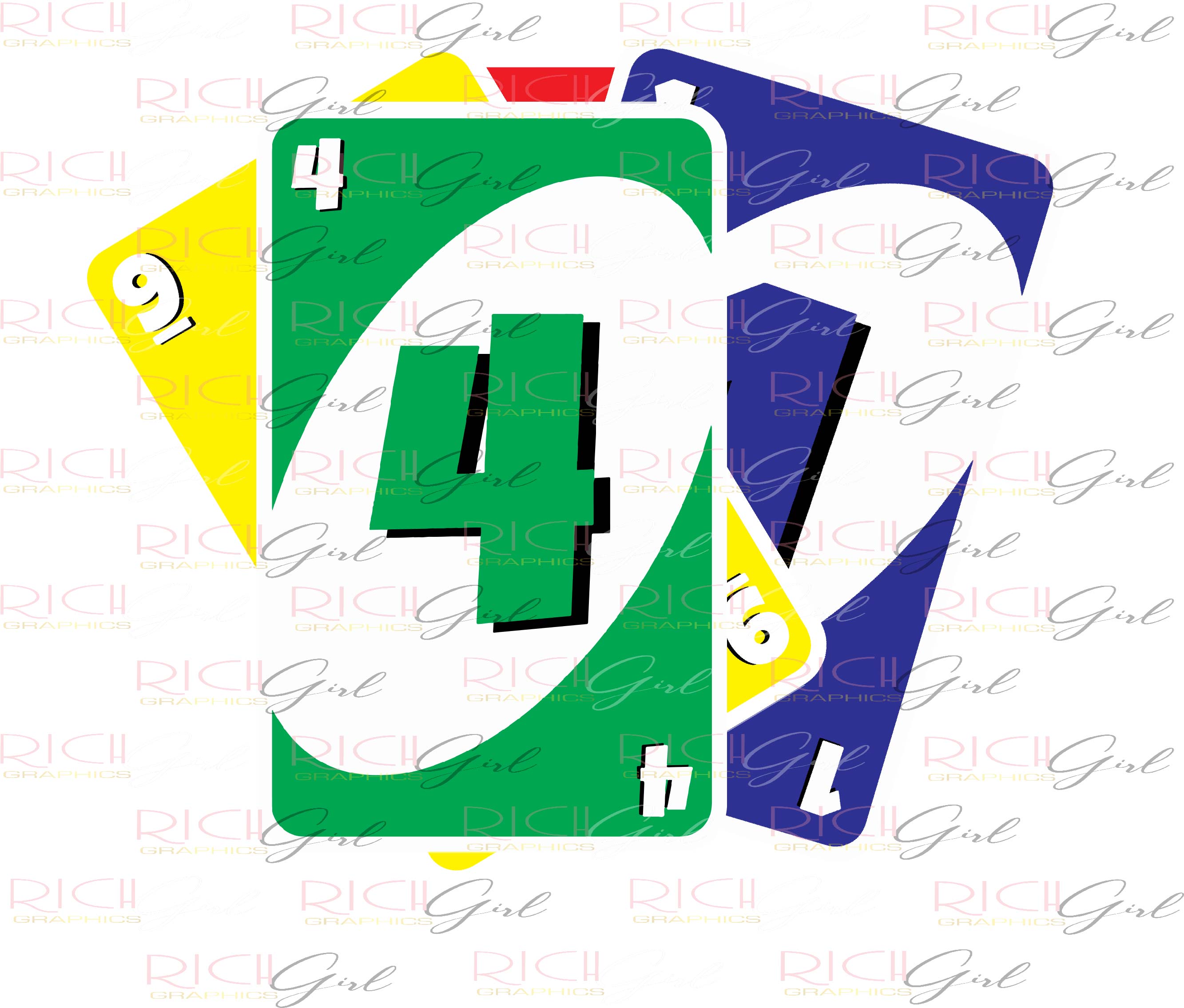 Uno Cutout Props - GREEN CARDS