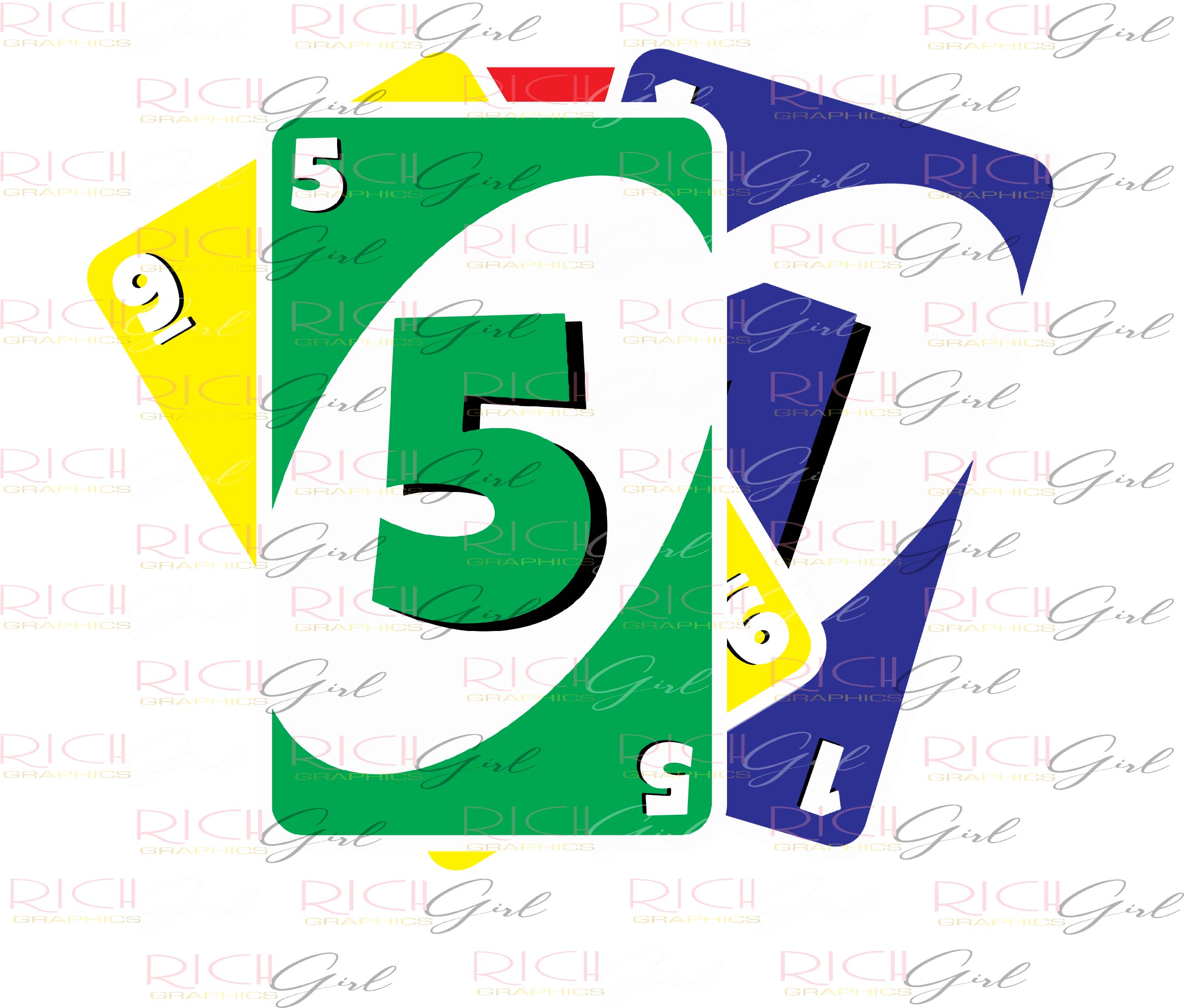 Uno Cutout Props - GREEN CARDS