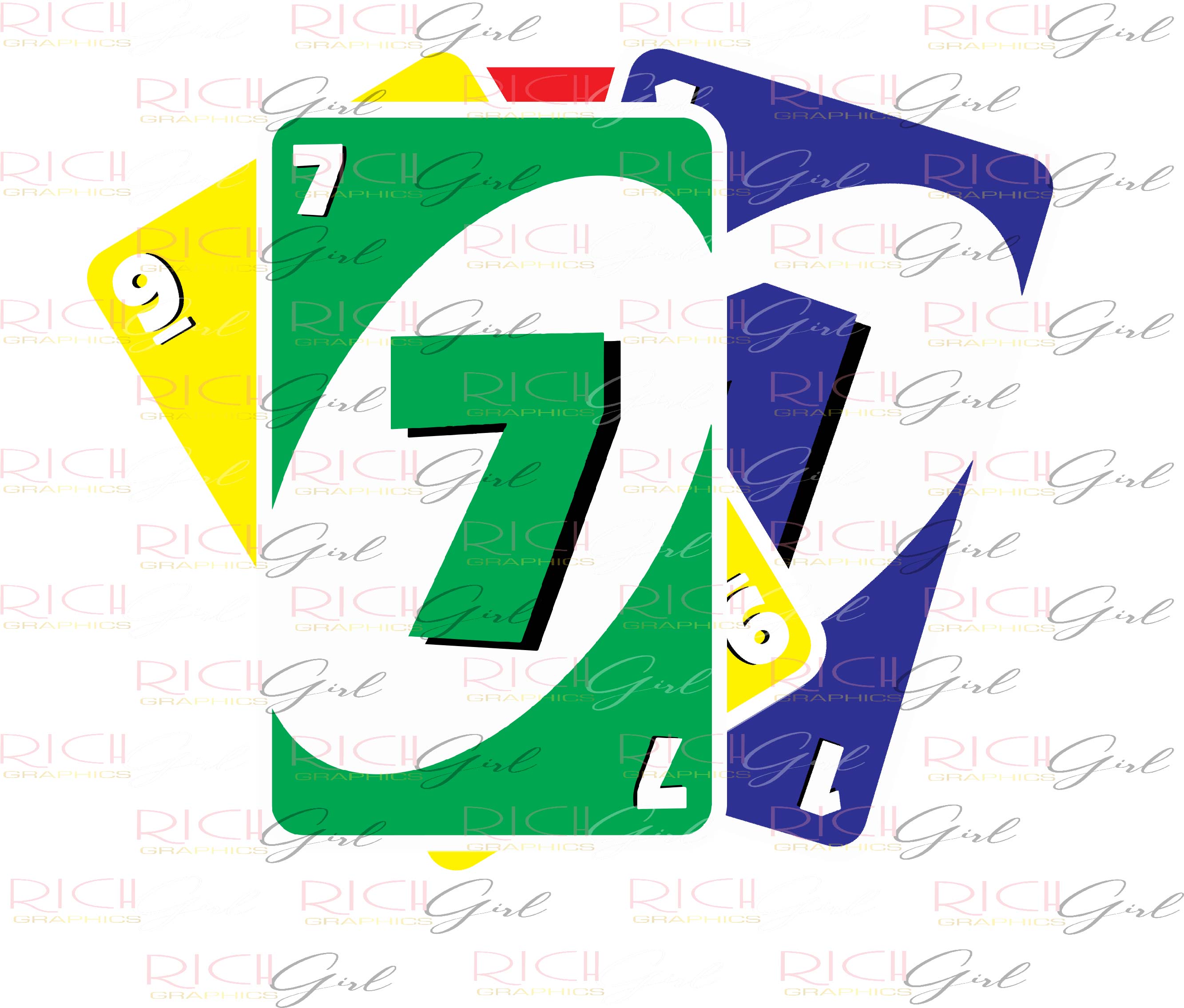 Uno Cutout Props - GREEN CARDS