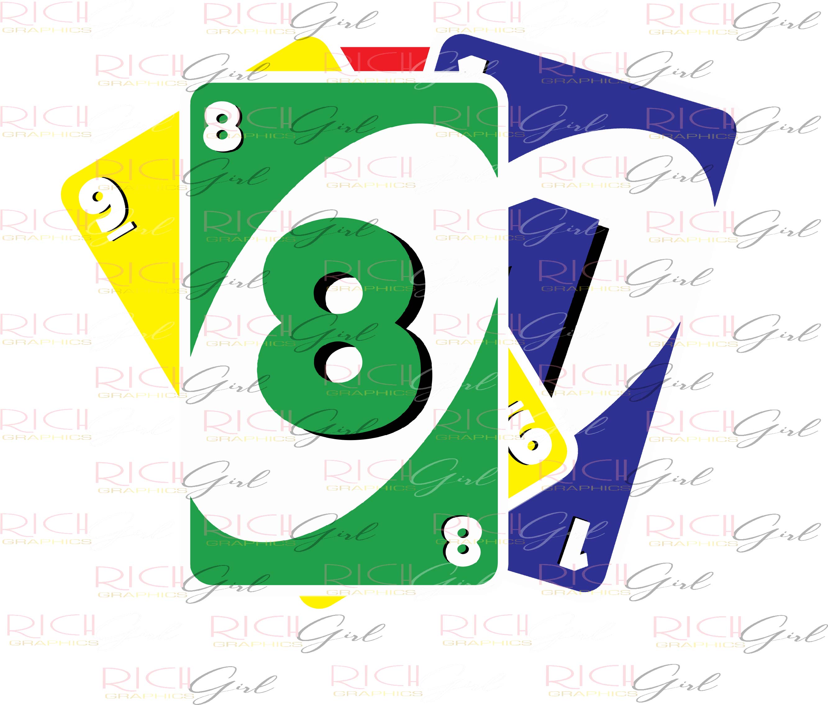 Uno Cutout Props - GREEN CARDS