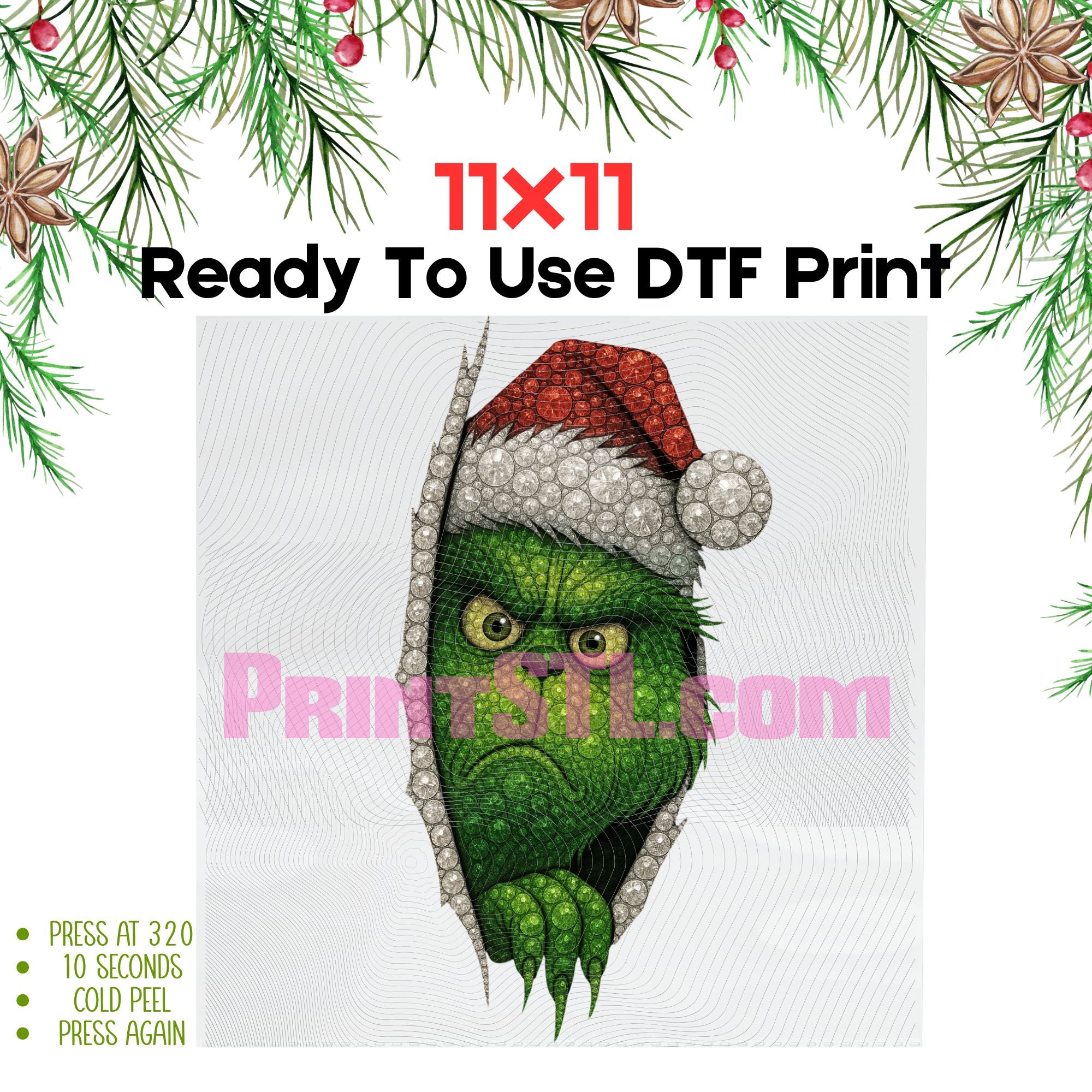 Peeking Grinch – Digital Christmas PNG