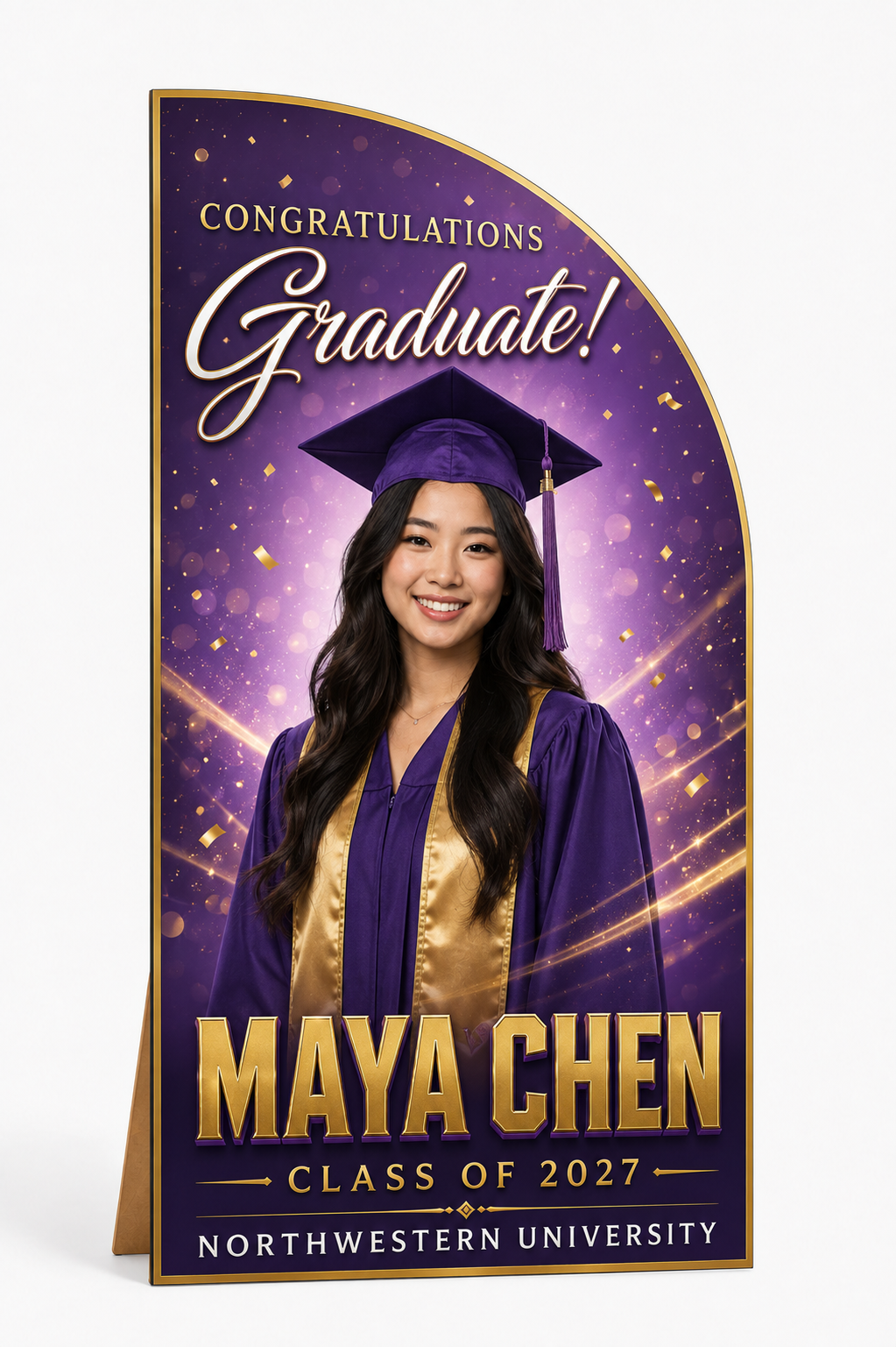 Custom Half Arch Graduation Photo Board | Personalized Photo Event Display | Senior Grad Party Decor