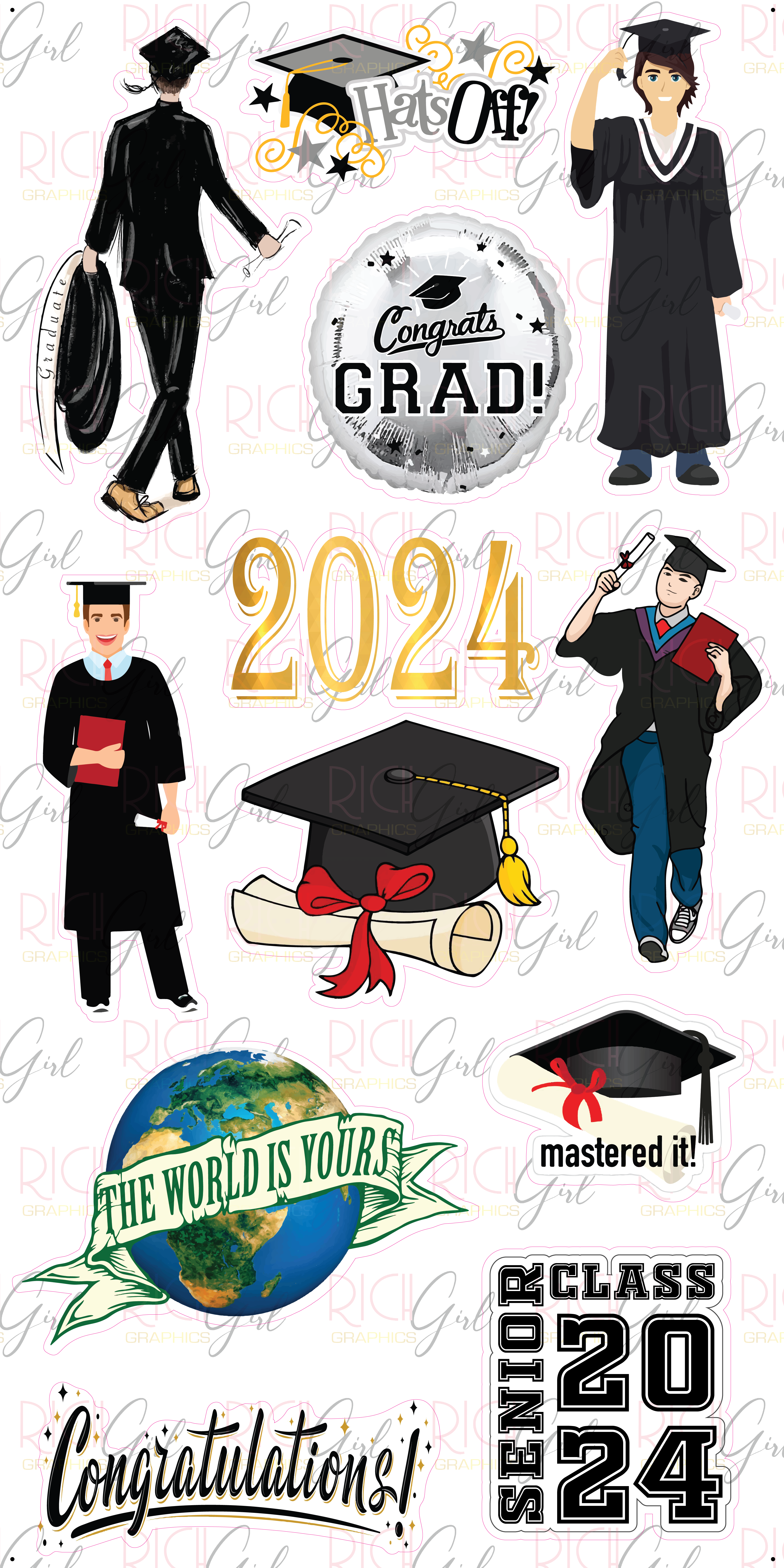 Hats Off Graduate Yard Card