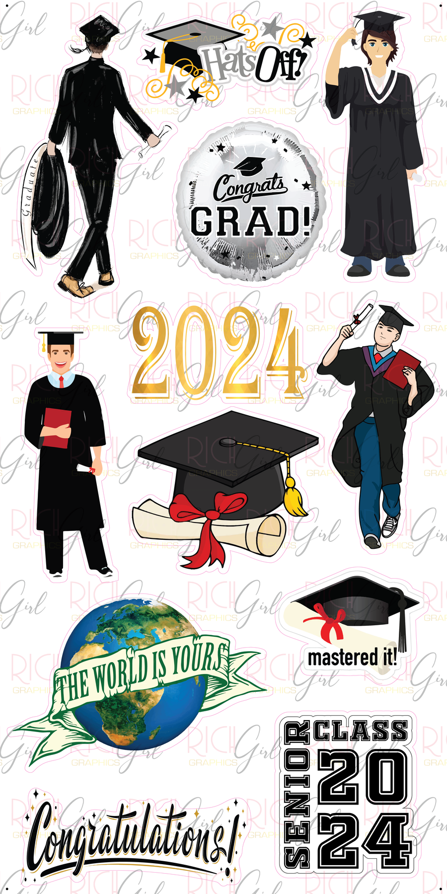 Hats Off Graduate Yard Card