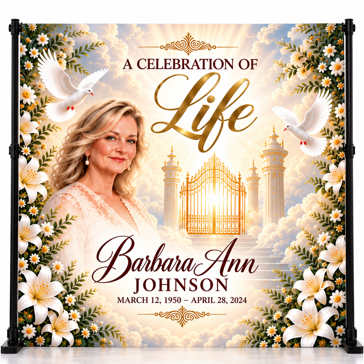 Memorial backdrop mockup
