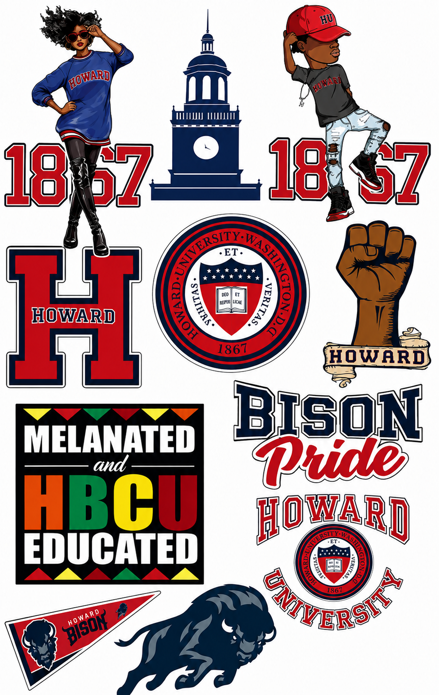 Howard University Bison Yard Card