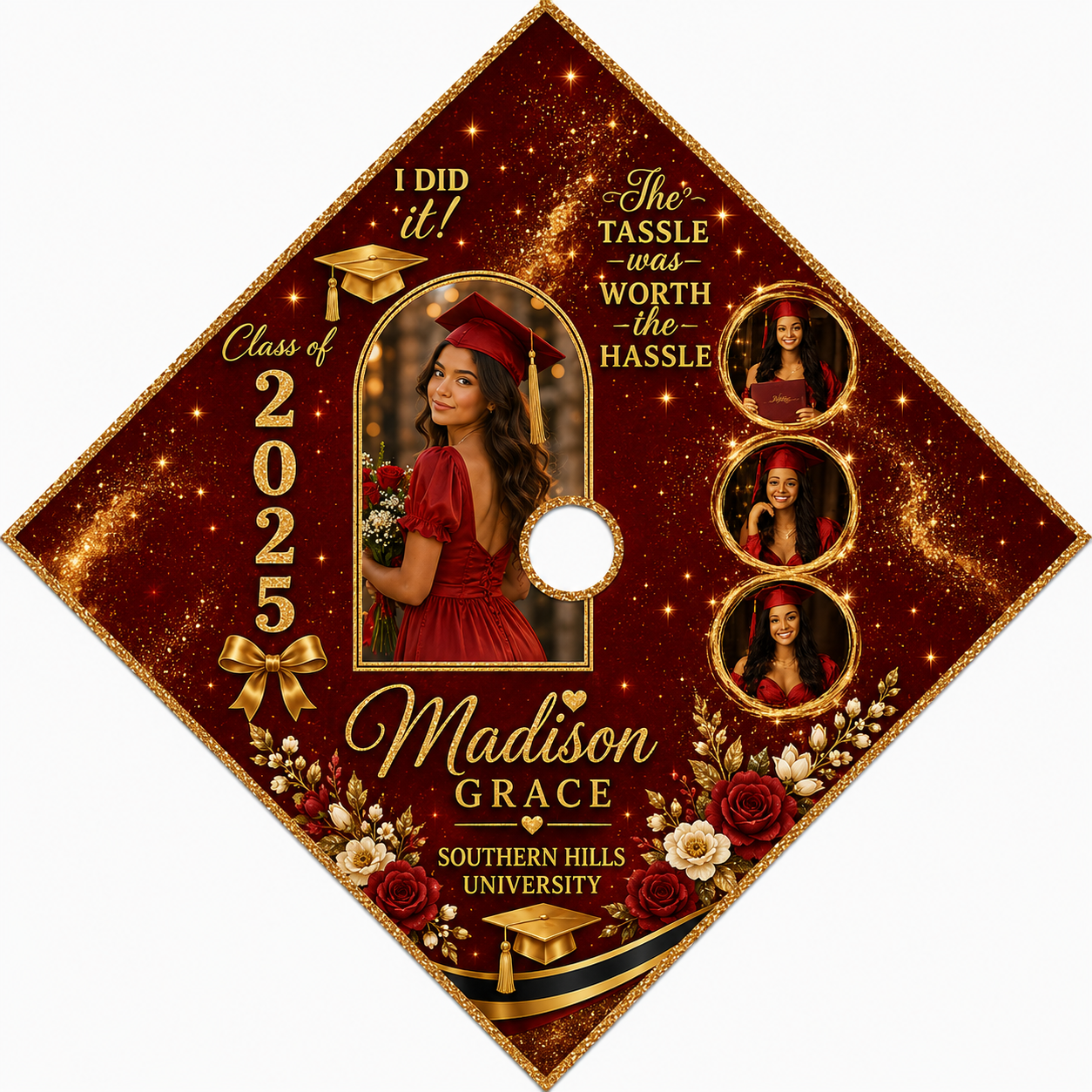 I Did It! Graduation Cap Topper | Custom Colors Available