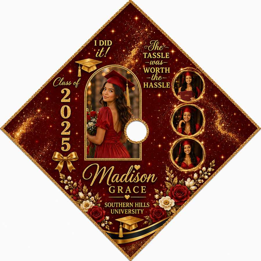 I Did It! Graduation Cap Topper | Custom Colors Available