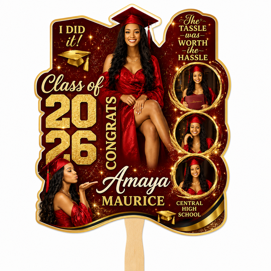 I Did It! Graduation Fan | Custom Colors Available | Sets of 5