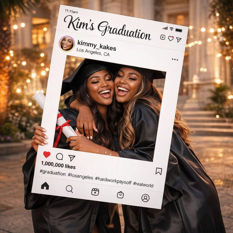 Instagram Frame Graduation Photo Prop Board | Custom Grad Party Selfie Frame | Social Media Photo Booth Prop