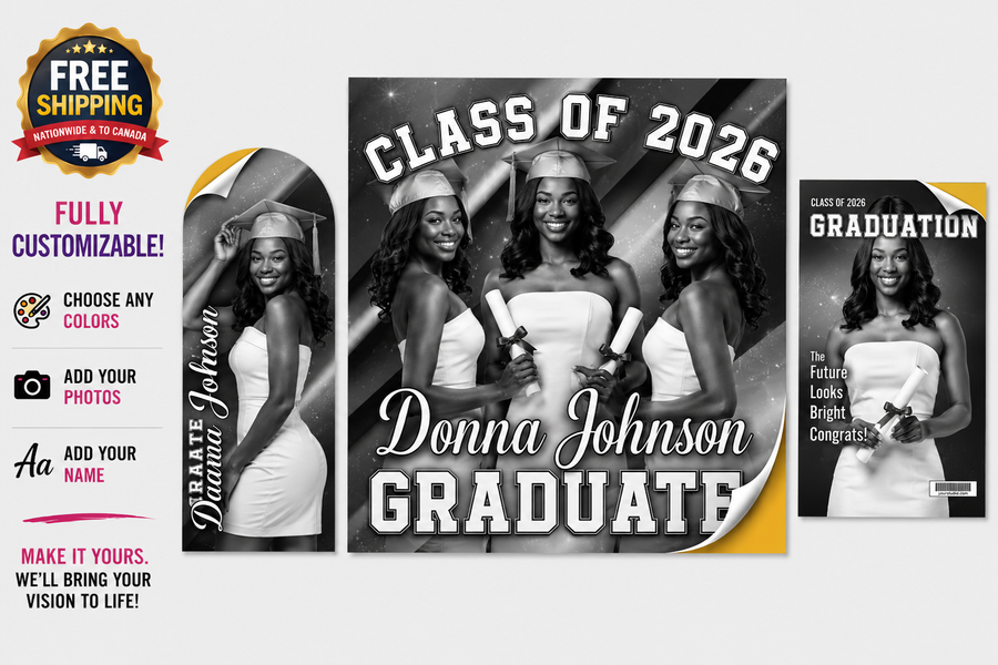 All Star Graduation Decor Set | GOLD PACKAGE | Custom Colors Available