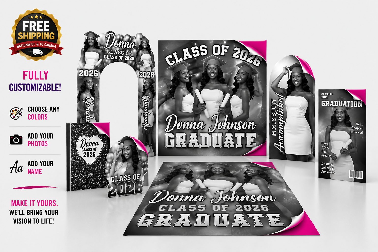 All Star Graduation Decor Set | DIAMOND PACKAGE 💎 | Custom Colors Available