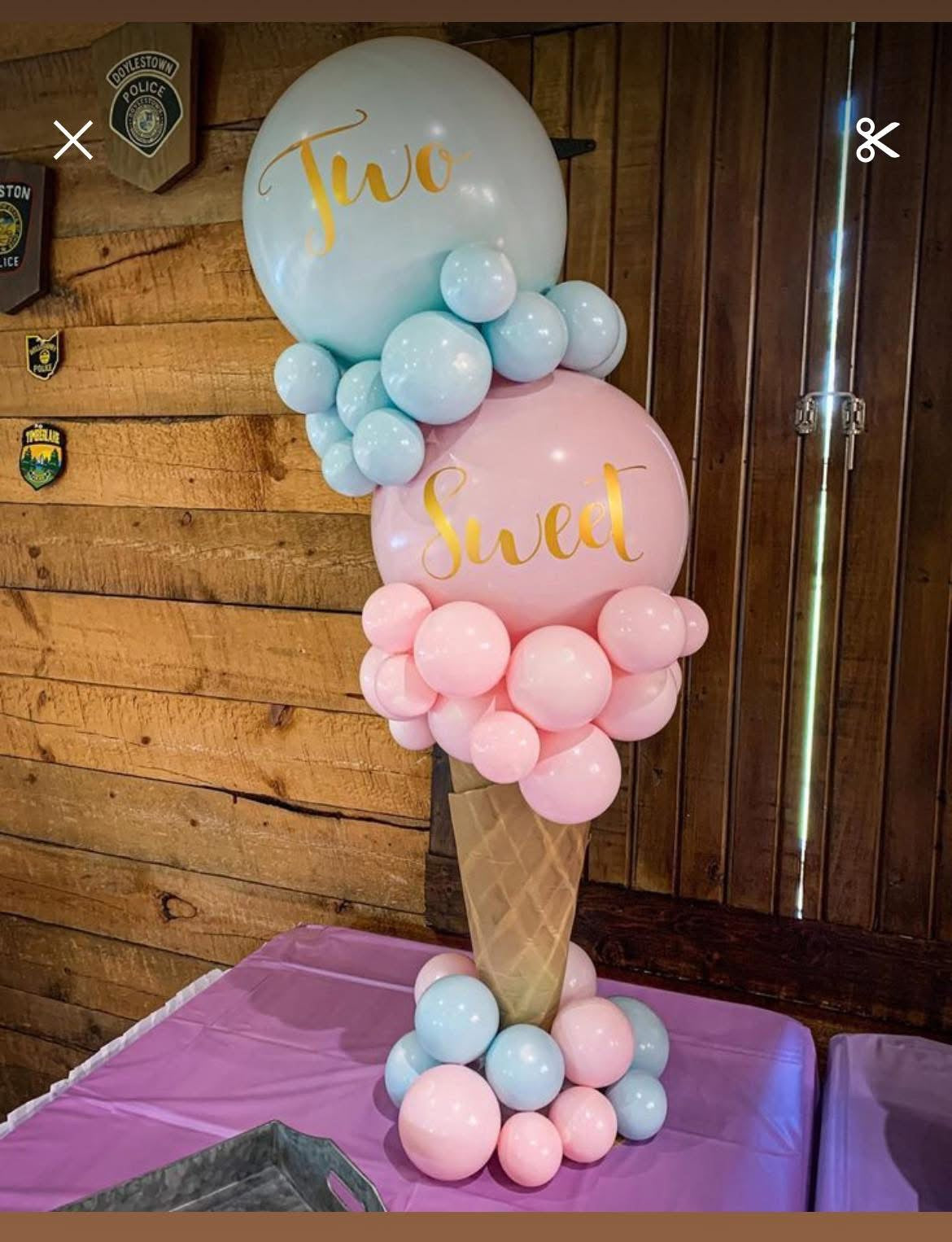 Ice Cream Cone Cutout Props