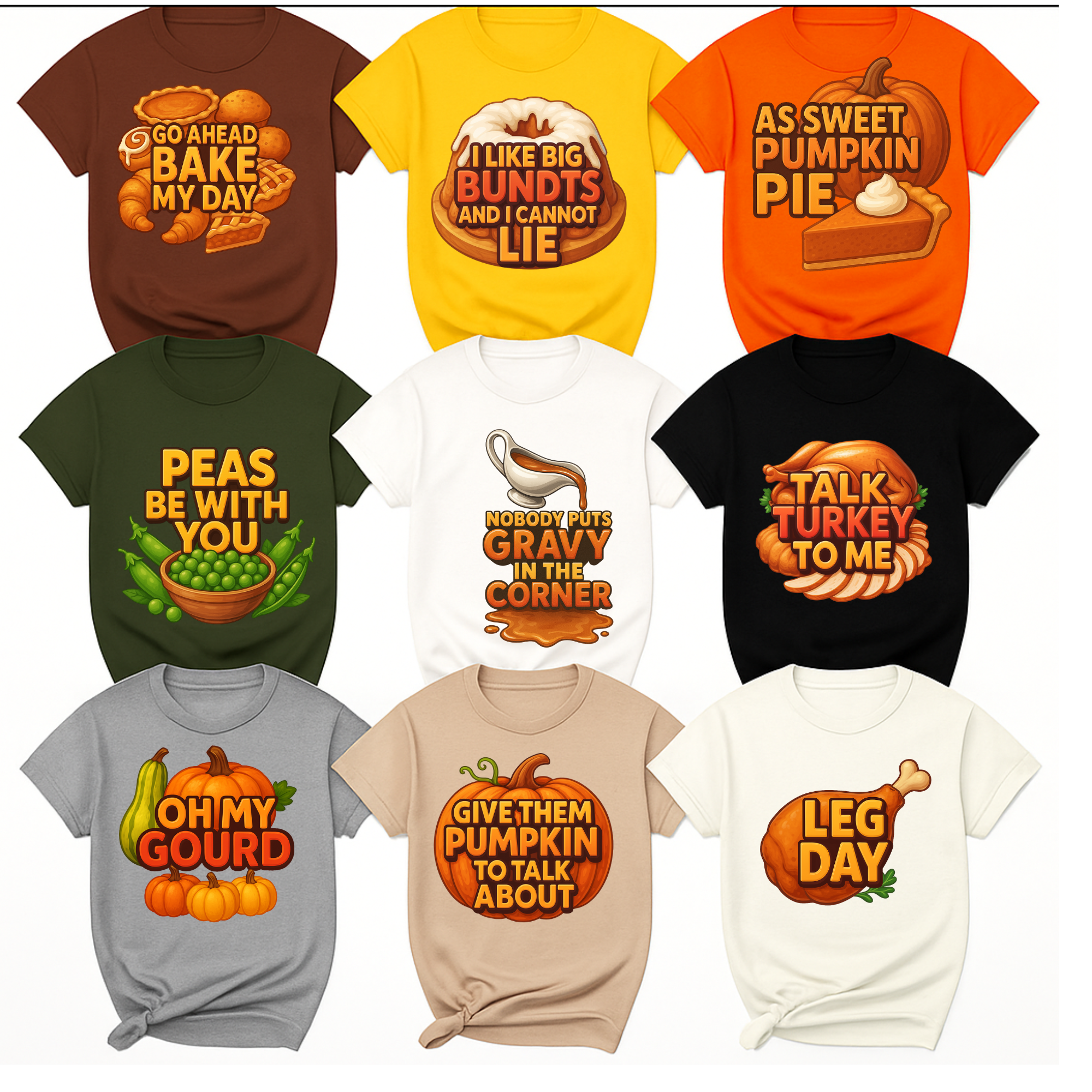 Thanksgiving Pun Tees – Cute & Funny Fall Graphic Shirts